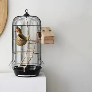 Art Bird Cage Bird House Mesh Ventilated Pet Supplies Round Bird Carrier Parakeet Cage for Small Birds Finches Canary Cockatiel