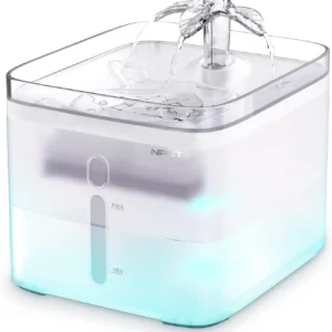 NPET Cat Water Fountain, 3L Automatic Pet Drinking Fountain Dog Water Dispenser with Quadruple-Action Filter