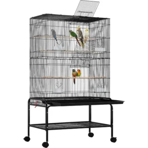 Yaheetech 53'' Large Bird Cage Budgie Cage for Parakeets Cockatiels Conures Lovebirds Parrots with Rolling Stand