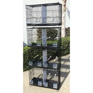Combo: Stack and Lock Double Breeder Breeding Cage Bird Breeding Cage with Both Removable Wire and Solid Dividers