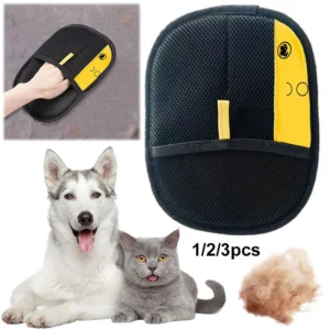 Hair Remover Brush Pet Hair Remover Gloves for Dog Cat Rabbit with Long/Short/Curly Hair