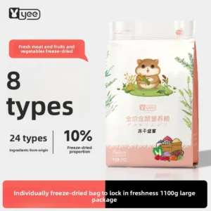 Yee Hamster Food Variety Pack: Complete Pellets, Freeze-Dried Protein & Seed Mix for Syrian and Dwarf Hamsters