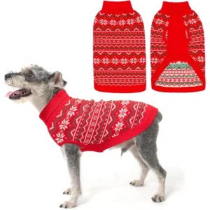 Dog Sweaters for Small Dogs Soft Warm Turtleneck Small Dog Sweater Ugly Knit Dog Christmas Outfits for Dachshund Chihuahua Pug
