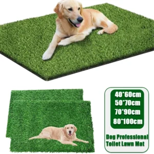 Artificial Grass Dog Pee Pad Potty Training Mat with Drainage Holes Reusable Pet Turf Rug for Indoor Outdoor Dog Toilet Use