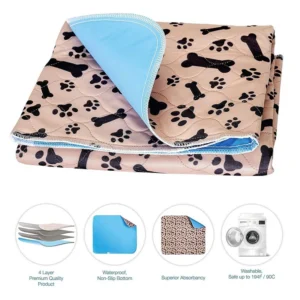 Washable Pee Pads for Dogs Winter Large Reusable Puppy Pet Training Floor Mats Absorbent Leakproof Whelping Potty and Crate Use