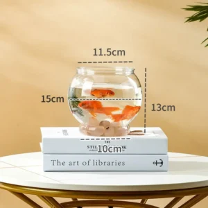 Good View Clear Transparent Round Fish Tank Portable Small Fish Bowl Plastic creative Desktop Aquarium Bowl small aquariums