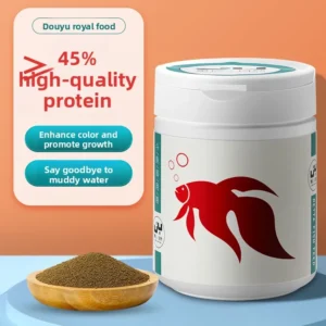 SYSENCIAGA Ranchu Goldfish Food, Color Enhancing Pellets - Non-Cloudy Floating Koi & Tropical Fish Feed for Clear Water