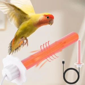 Winter Warm Heated Bird Perch Stand 5V USB Bird Warmer for Lovebirds Parakeets Canaries Budgies Finches Cage Accessories