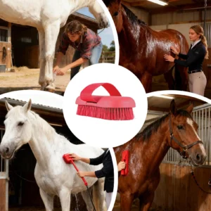 Horse Grooming Brushes Livestock Cleaning Livestock Scratching Brush With Sponge For Bathing Shedding Dematting Washing Goat Cow