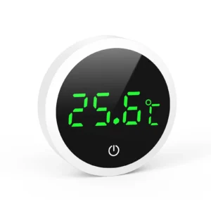 ORIA Aquarium Thermometer Round Digital LCD Thermometers Electronic Fish Tank Temperature Meter Reptile Box Mini Thermometer