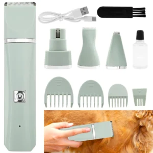 Professional Dog Hair Clipper Rechargeable Electrical Pet Grooming Trimmer Low Noise Dog Cat Hair Clipper Two Speed