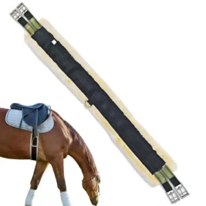 Fleece English Girth Horse Cinch Fleece Elastic Stainless Steel English Girth Western Heavy Duty Saddle Accessories Horse Girth