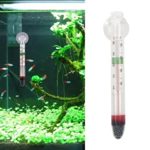 Digital Floating Aquarium Vertical Thermometer With Suction Cup Fish Tank Glass Temperature Measuring Tool Pet Supplies
