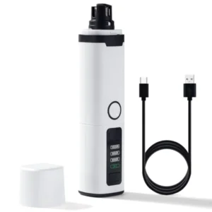 3Speed Electric Pet Nail Trimmer with LED Lights for Small Medium and Large Dogs Rechargeable Toenail Grinder for Safe and Effi