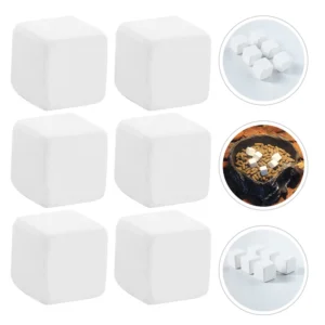 6Pcs Calcium Blocks Minerals for Reptile Turtle Gecko Fish Tank Supplement Dissolvable Grinding Cube for Pet Food Water Additive