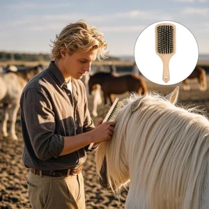 1 Pcs Portable Special Brush For Brushing Horsehair And Horse Tail Designed For Horse Tack Care And Easy To Use For Grooming