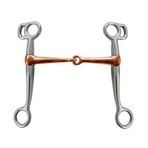 Horse Mouth Snaffle Stainless Steel Jointed Mouth  Corrosion Resistant, Durable with Turn Cheek Horse Bridle for Training