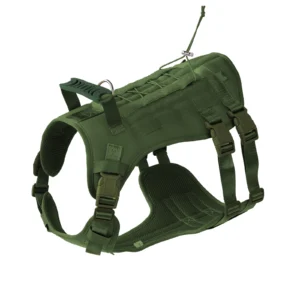 Adjustable Dog Tactical Harness No Pull, Nylon Breathable Harness for Medium Large Dogs  Service Dog Gear for Outdoor Training