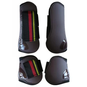 Horse Care Boots Open Front Jumping Pony Horse Tendon PU Leg Protection Boots Tough Dressage Horse Riding Equestrian Equipment