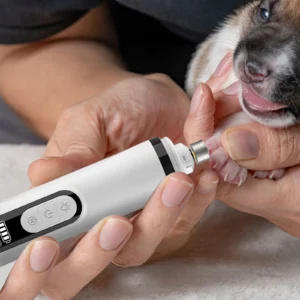 Electric Dog Nail Grinder Rechargeable Pet Nail Trimmer with 2 LED Lights Cat Nail Grinder for Small Medium Large Dogs Cats