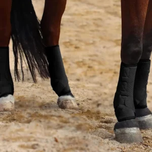 4pcs/set Colorful Horse Sport Boots Set Durable Breathable Medicine Brushing Boots Easy To Wear Comfortable