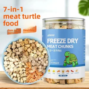 GEN CLIMB Freeze-Dried Shrimp Turtle Food - High Protein Aquatic Turtle Diet for Red-Eared Slider, Snapping Turtle&Pond Turtles