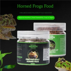 Horned Frog Feed Crawling Amphibian Pet Pellet Feed High Protein Food For Horned Frog Tree Frog Bullfrog Larva & Adult