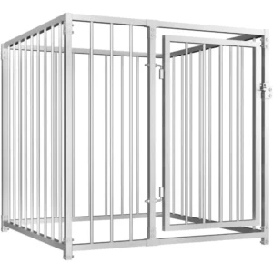 Very /Dog Kennel Tough Steel Silver, Outdoor Cage For Dogs, Houses Small Animals, Playpen Enclosure, Kennels For Outside, Pet Fe