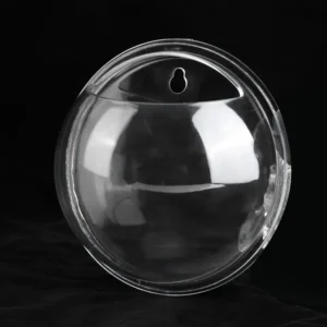 Clear Acrylic Wall Mounted Fish Bowl Transparent Round Hanging Fish Bowl Wall Mounted 15cm Acrylic Fish Tank Wall Decoration
