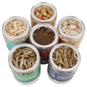 BESSN Turtle Food with Shrimp & Freeze-Dried Meat-for Red-Eared Slider,Terrapin,Snapping Turtle-Calcium Rich Formula for Shell