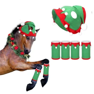 Horse Party Hat Xmas Horse Hat Holiday Cap Riding Race Equestrian Equipment Horse Christmas Hat Horse Santa Hat for Christmas