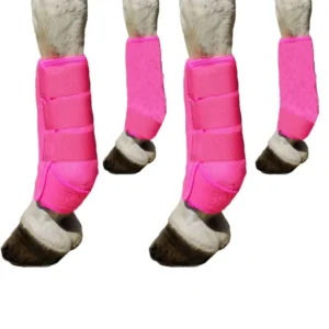 4pcs/set Colorful Horse Sport Boots Set 3 Size Durable Medicine Brushing Boots Comfortable Easy To Wear Horse Leg Wraps