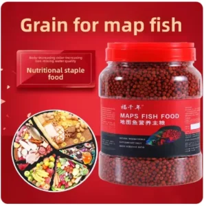FUQIANNIAN Oscar Fish Food - Floating Pellets (Large & Small Sizes) for Cichlids & Tropical Fish - Growth Formula Aquarium food