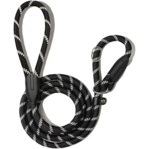 NEW Dog Training Slip Leash, No Pull, Durable Reflective Lead, Puppy Heavy Duty Loop Rope, Comfortable H&le, 6 ft, 3/8 inch