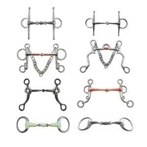 Equestrian Horse Mouth Bit Snaffle Gag Bite Horse Training Riding Harness Supplies