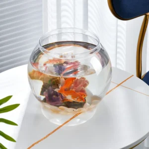 Clear Transparent Round Fish Tank Portable Plastic Fish Bowl light luxury creative Desktop Aquarium Bowl small aquariums