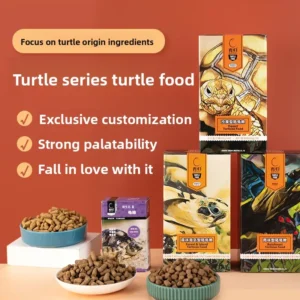 YUR KWAI Tortoise Food Pellets - All Life Stages Formula (Adult&Baby) with Calcium, Cactus & Grass Powder Diet for Land Turtles